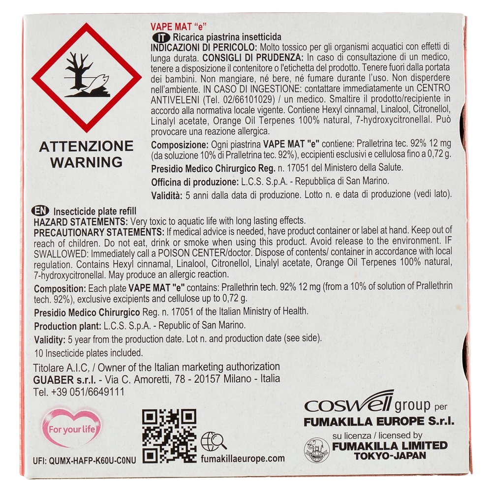 VAPE Elettroemanatore Piastrine Classic + 10 Ricariche